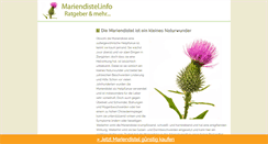 Desktop Screenshot of mariendistel.info